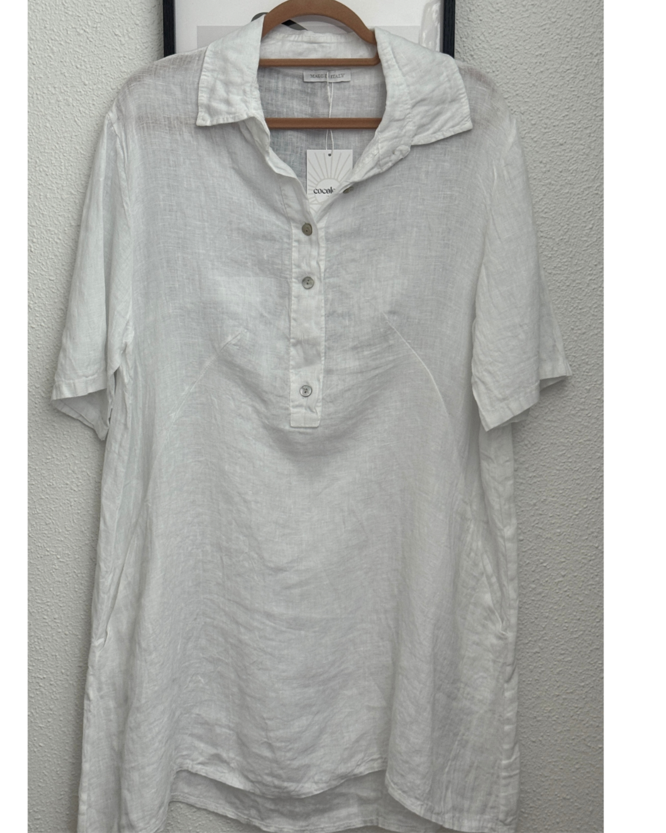 Robe en lin blanc taille unique