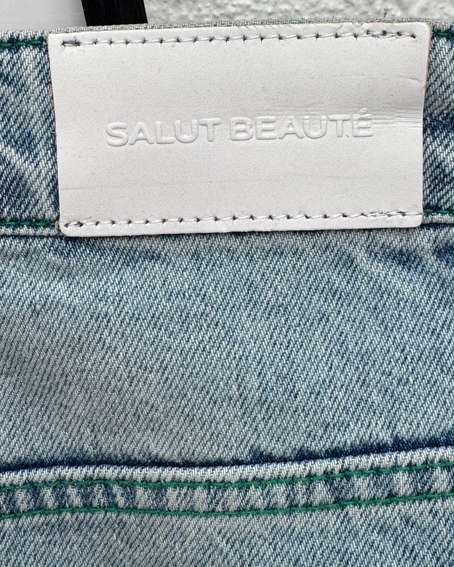 Jean bleu délavé "sublimateur de fessier" wide legs - Salut Beauté