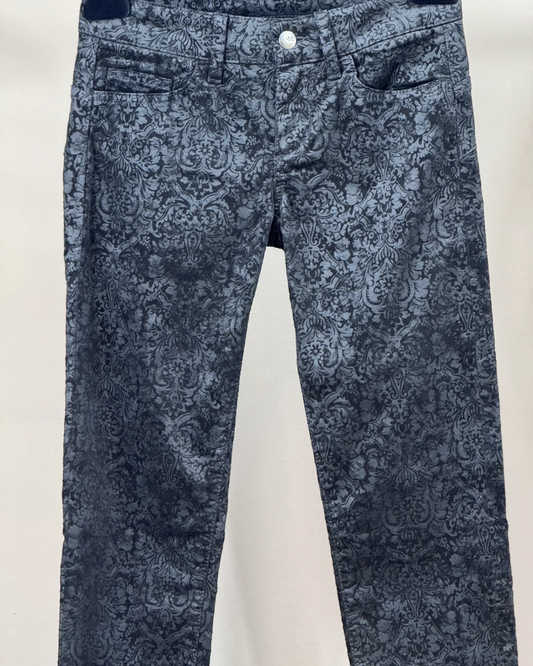 Pantalon Liu Jo slim push up velours noir jacquard