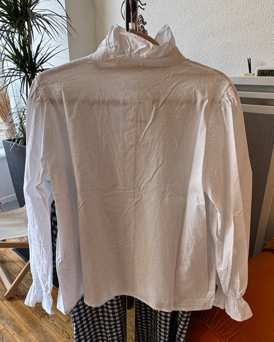 Blouse à dentelles "Gala" blanche dos