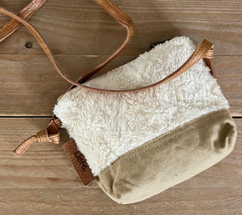 Petit sac Teddy Mini en coton toile kaki Liefe NL