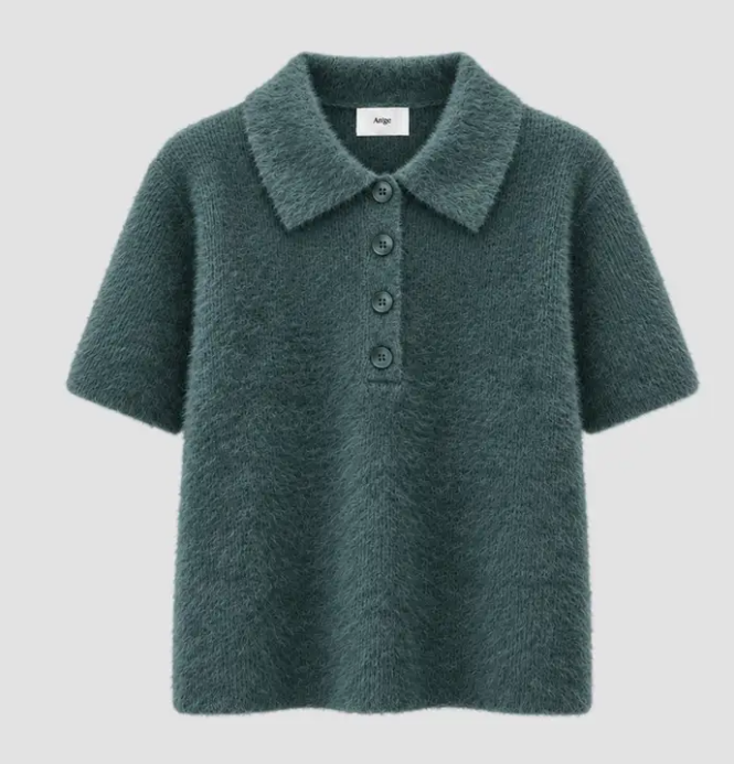 Pull col Polo à manches courtes Nancy – An'ge