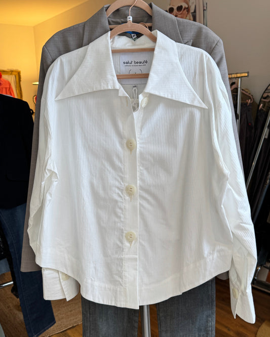 Chemise blanche en coton - Collection "the gardener uniform" - Salut Beauté