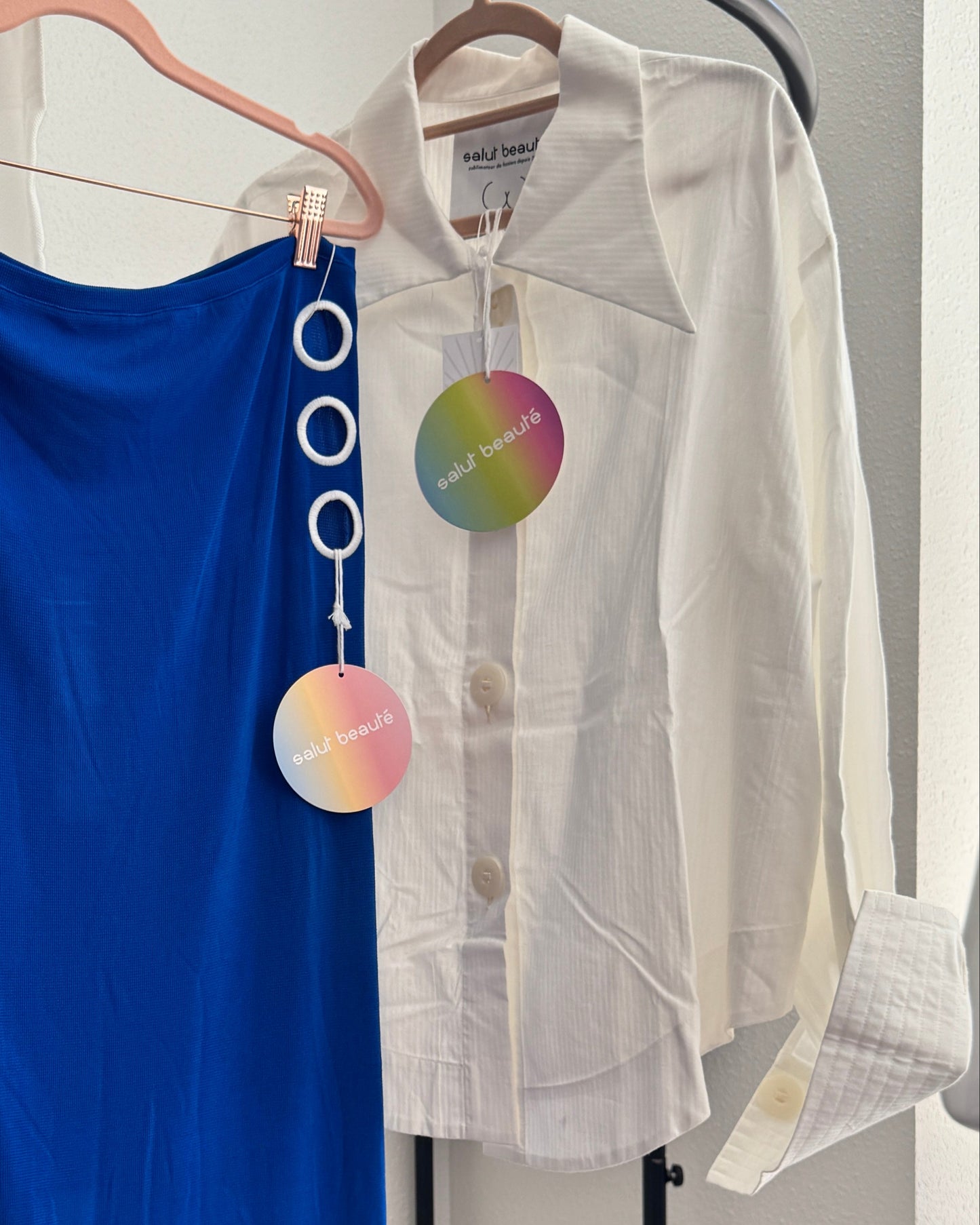 Chemise blanche en coton - Collection "the gardener uniform" - Salut Beauté set