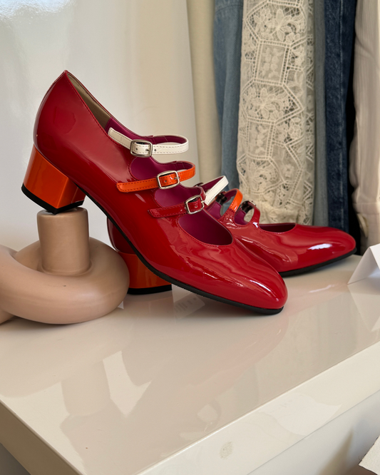 Babies Kina cuir verni rouge – Salut Beauté & Carel