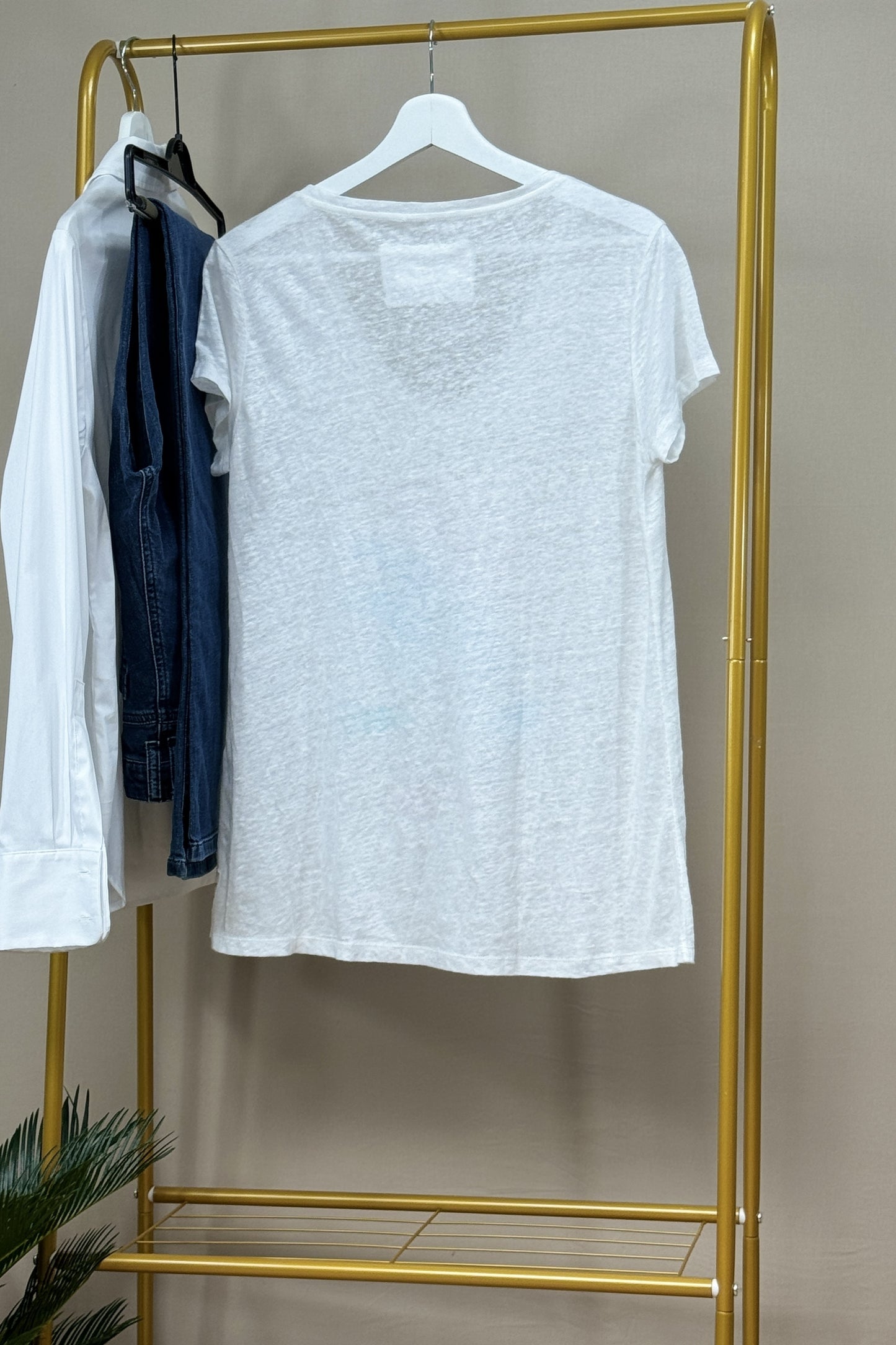 T-shirt Five Jeans en lin blanc