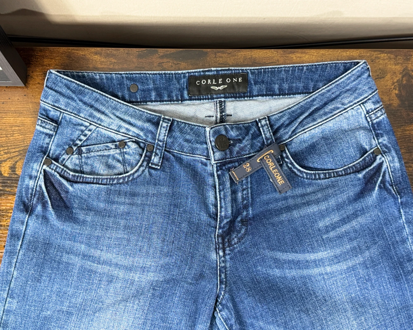 Jean Corléone Bayan bootcut bleu denim