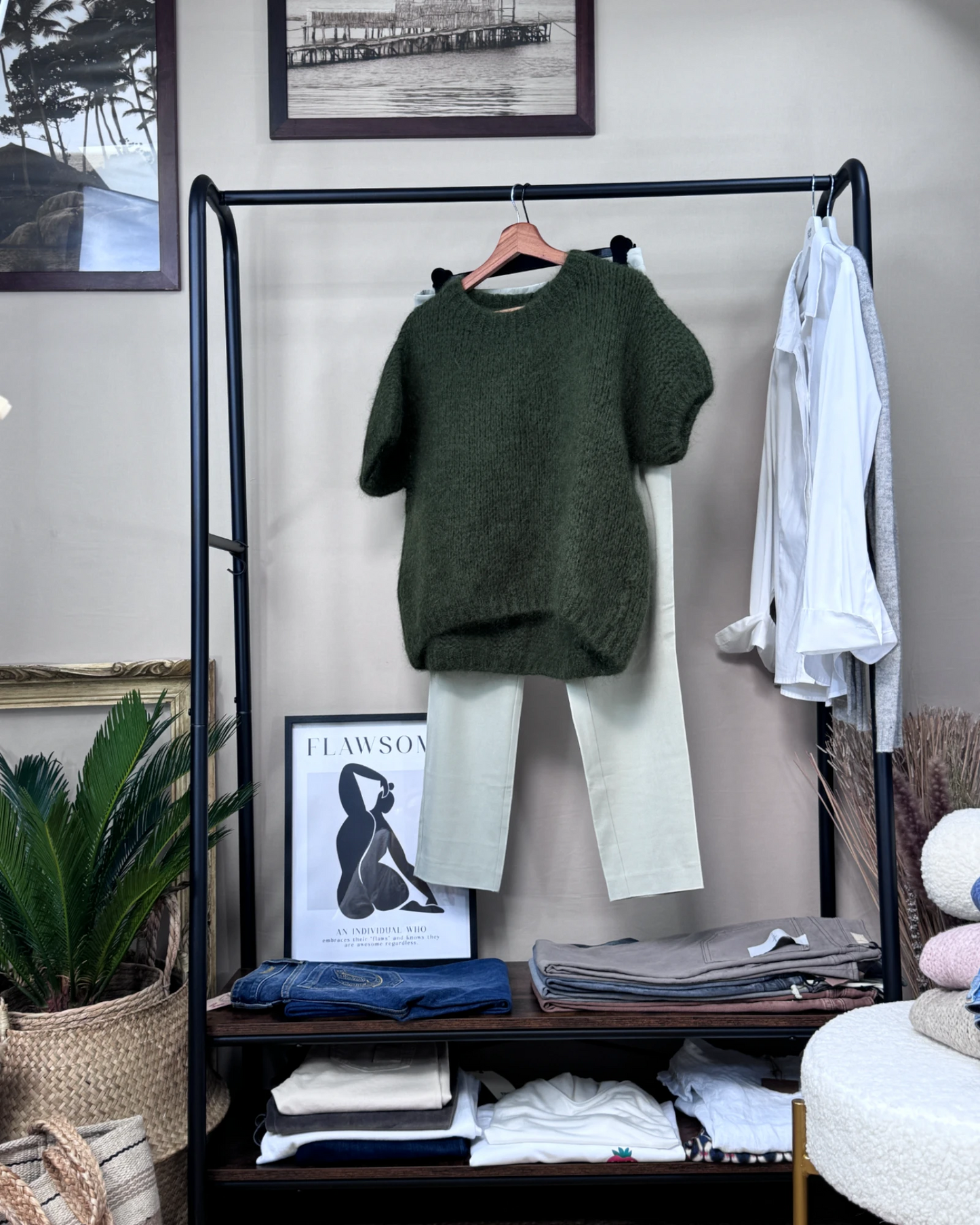 Pantalon à pinces Bray couleur grège