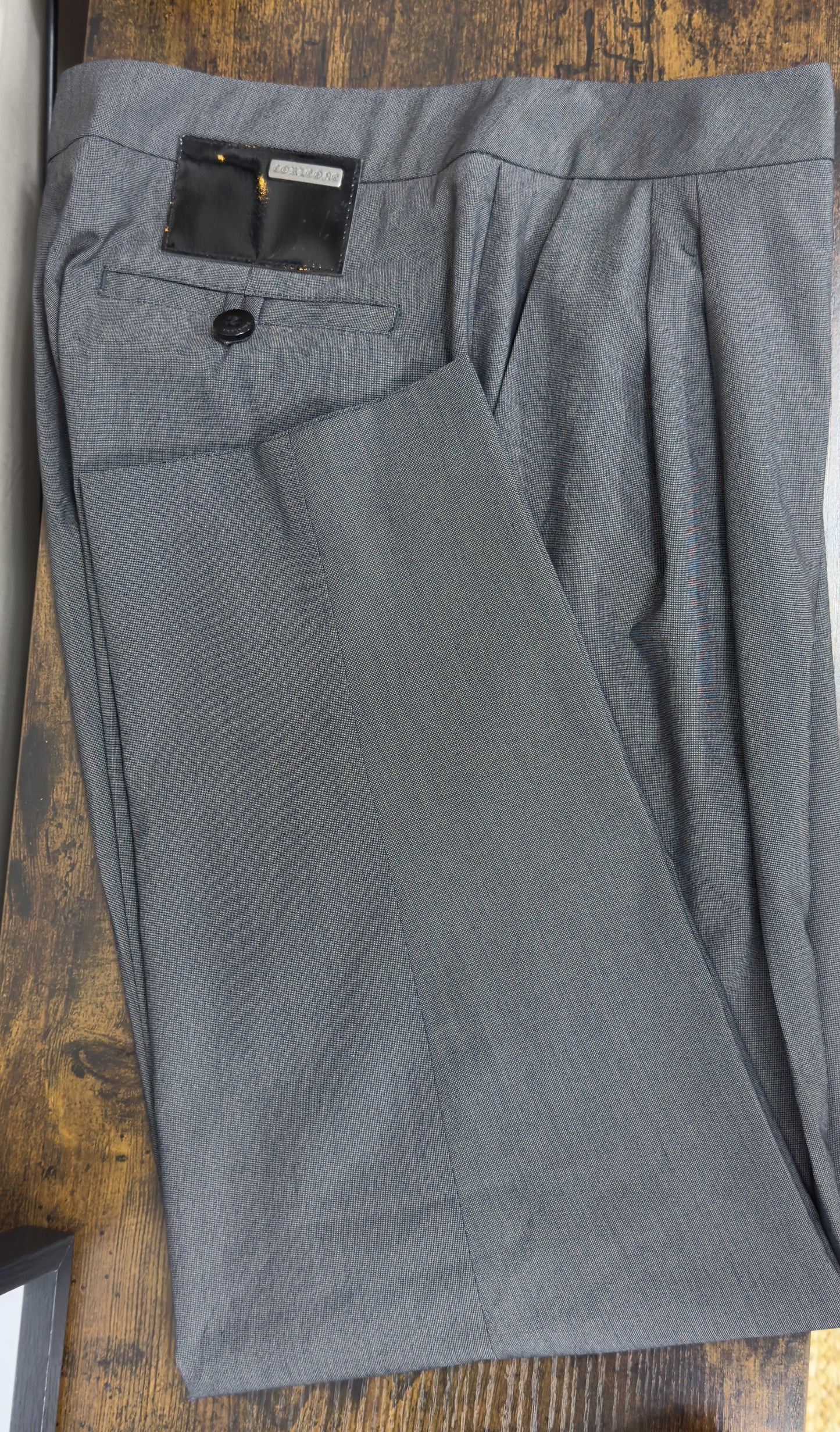 Pantalon Corleone Boston à pinces gris anthracite