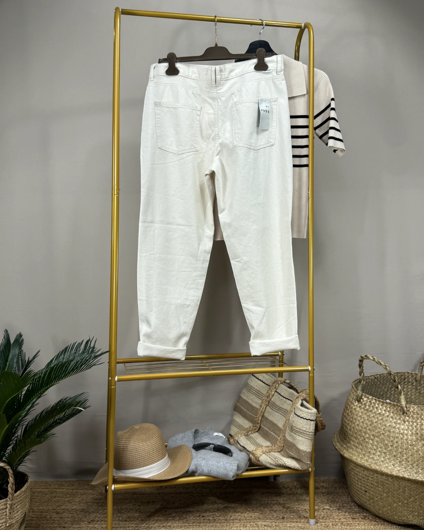 Pantalon Five Jeans Iza loose écru