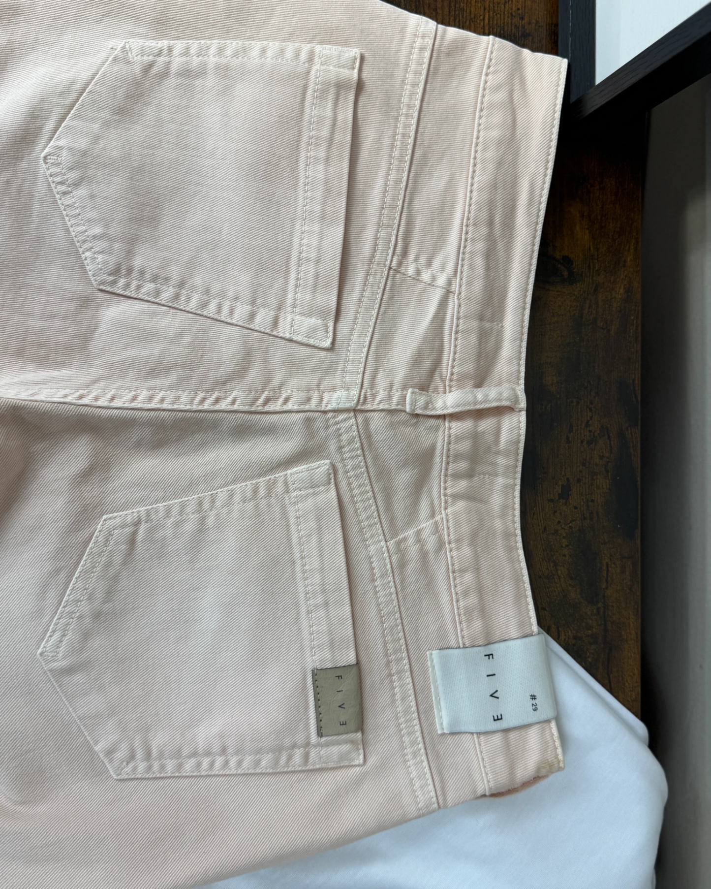 Pantalon Five Jeans droit Carol rose poudré