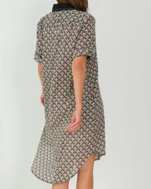 Robe chemise mi-longue - Orice dos