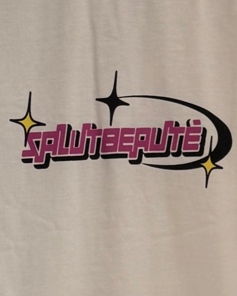 T-shirt "Sarlight Rose" Off White – Salut Beauté détails
