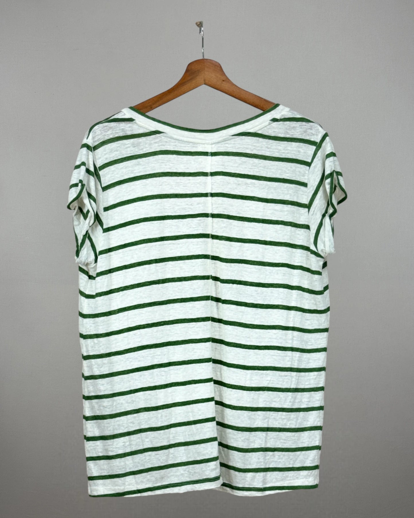 T-shirt Five Jeans lin écru My Love rayures vertes