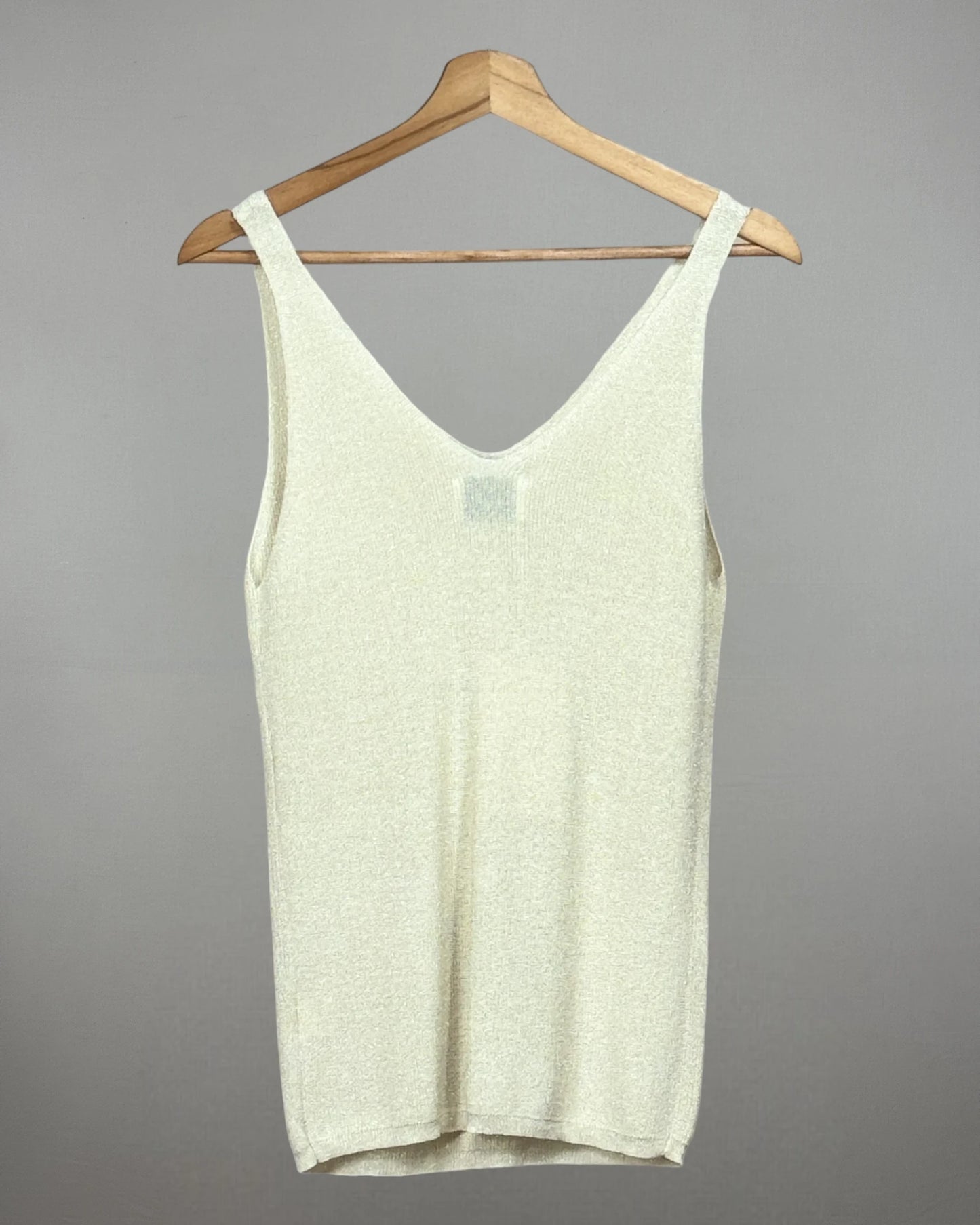 Débardeur maille champagne et lurex TU