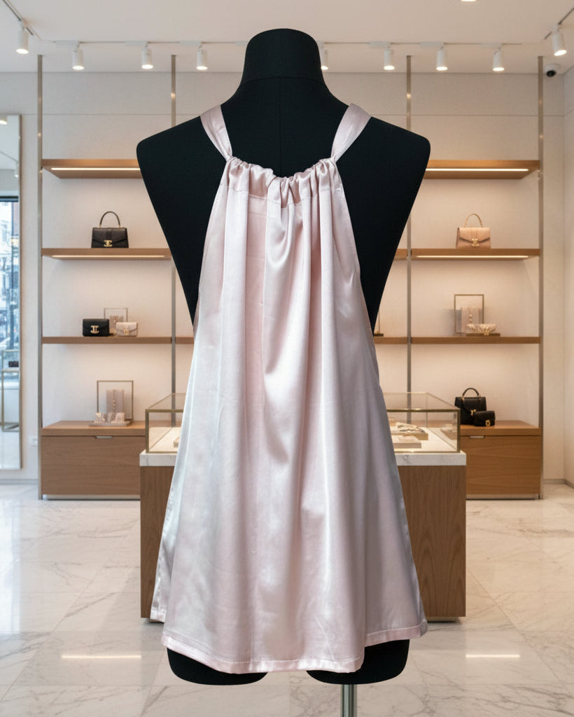 Top Bohème en satin Elizabeth vieux rose TU