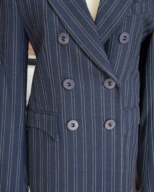 Veste bleu à rayures - the Dandy uniform - Salut Beauté zoom