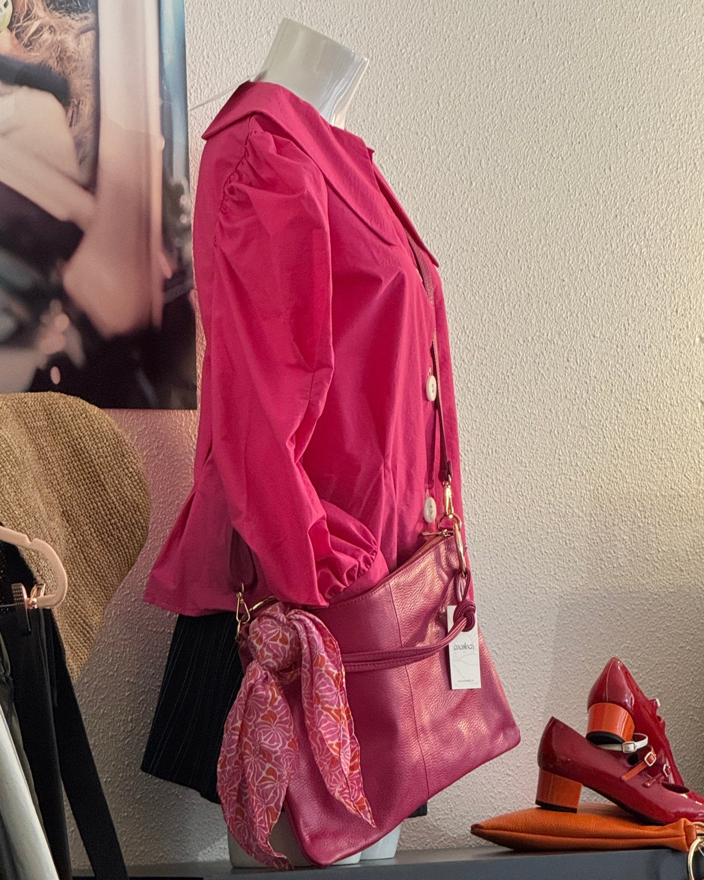 blouse rose - the gangster uniform rose fushia T.44