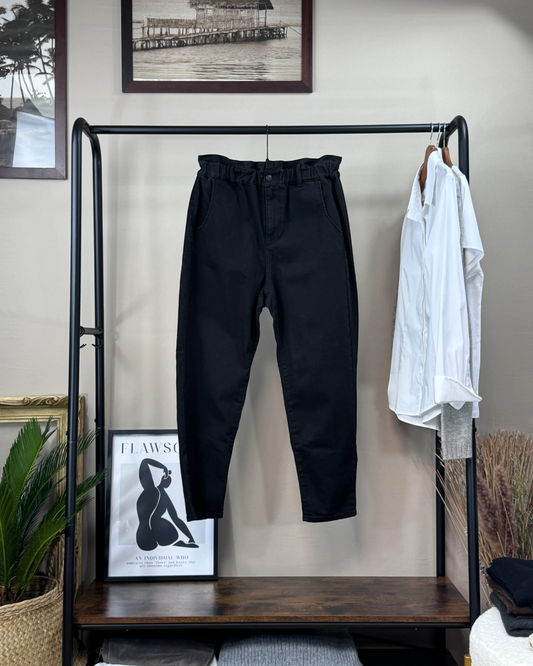 Pantalon  Five Jeans Maryline loose taille haute noir