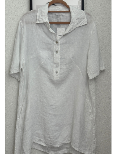 Robe en lin blanc taille unique