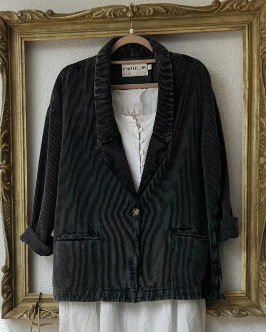 Blazer CHARLIE JOE velours épais délavé - Inde