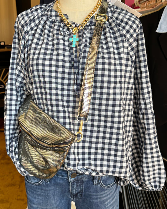 Blouse "Matilde" Vichy Marine