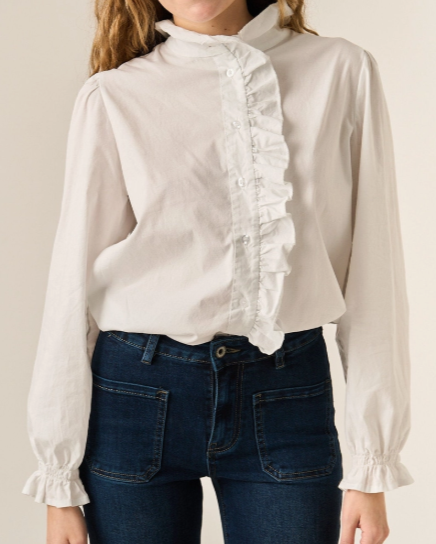 Blouse à dentelles "Gala" blanche