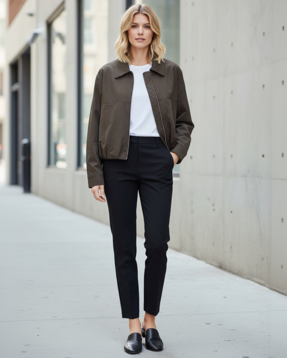 Blouson aviateur TAMBA col Kent