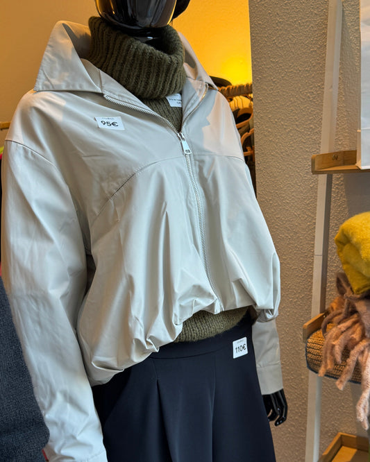 Blouson aviateur TAMBA col Kent gris