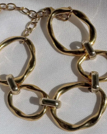 Bracelet à gros maillons or