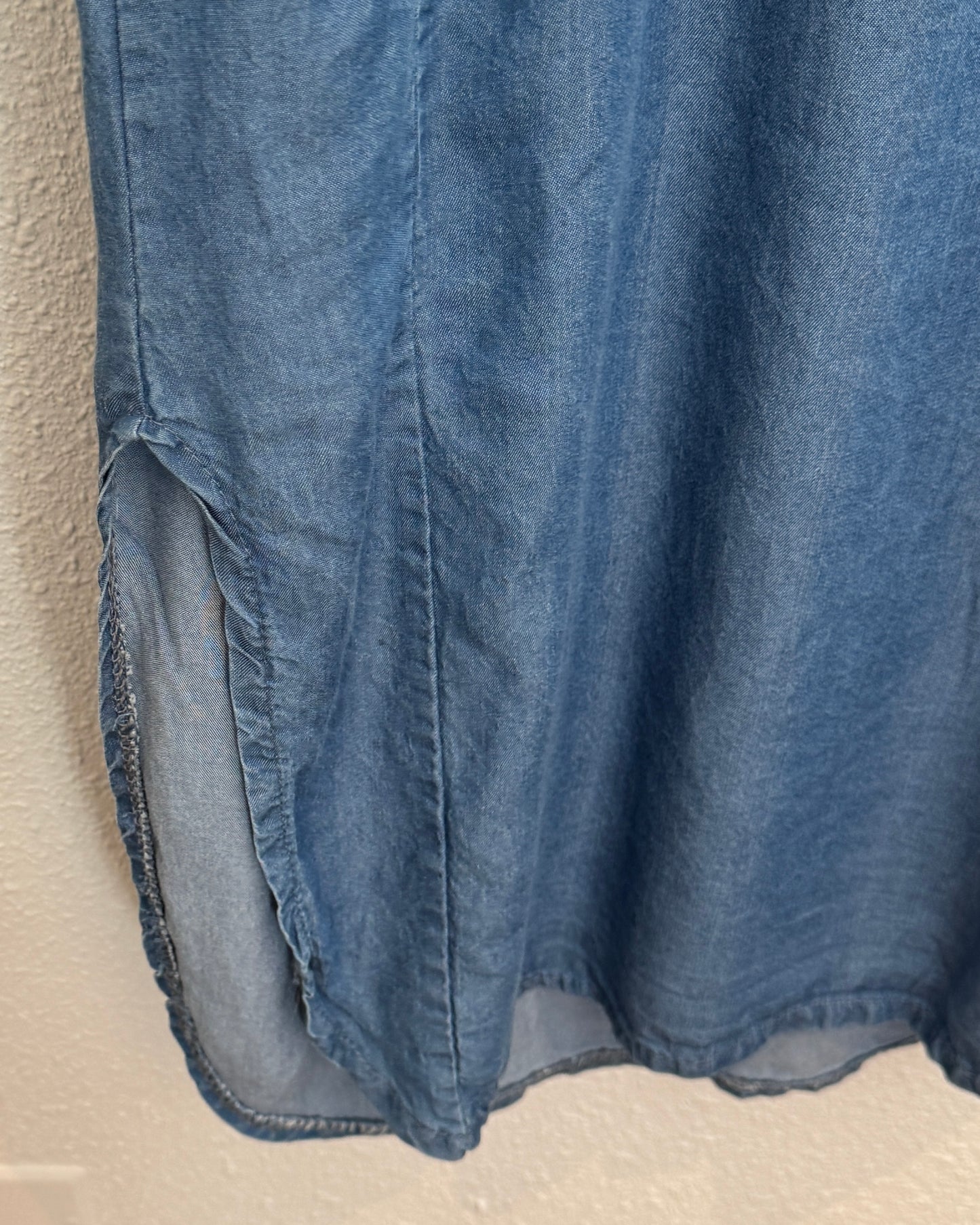 Tunique en tencel bleu taille unique