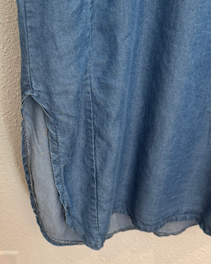 Tunique en tencel bleu taille unique