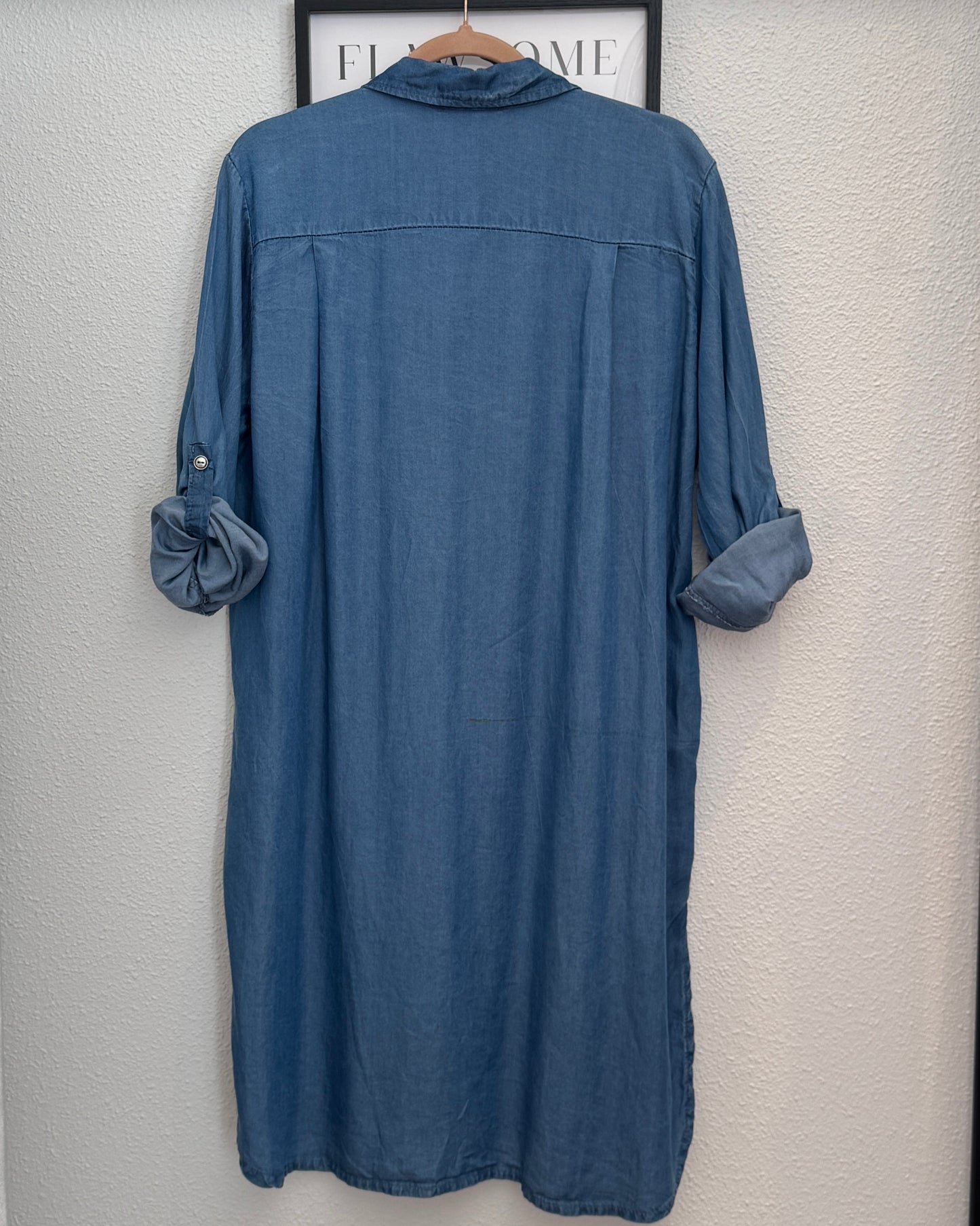Tunique en tencel bleu taille unique