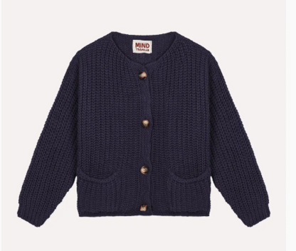 Cardigan "Cloe" en maille bleu marine