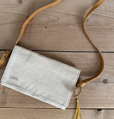 Pochette à rabat en toile naturel Liefe NL