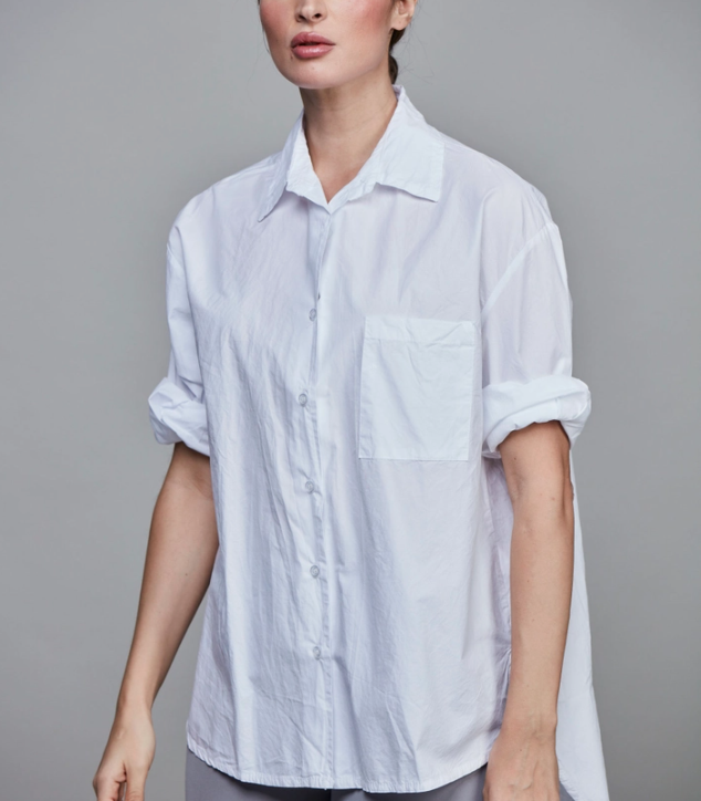 Chemise boyfriend en coton - TU