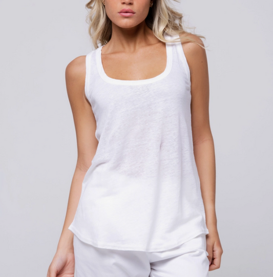 Débardeur en lin LOVE fabriqué en France - TU