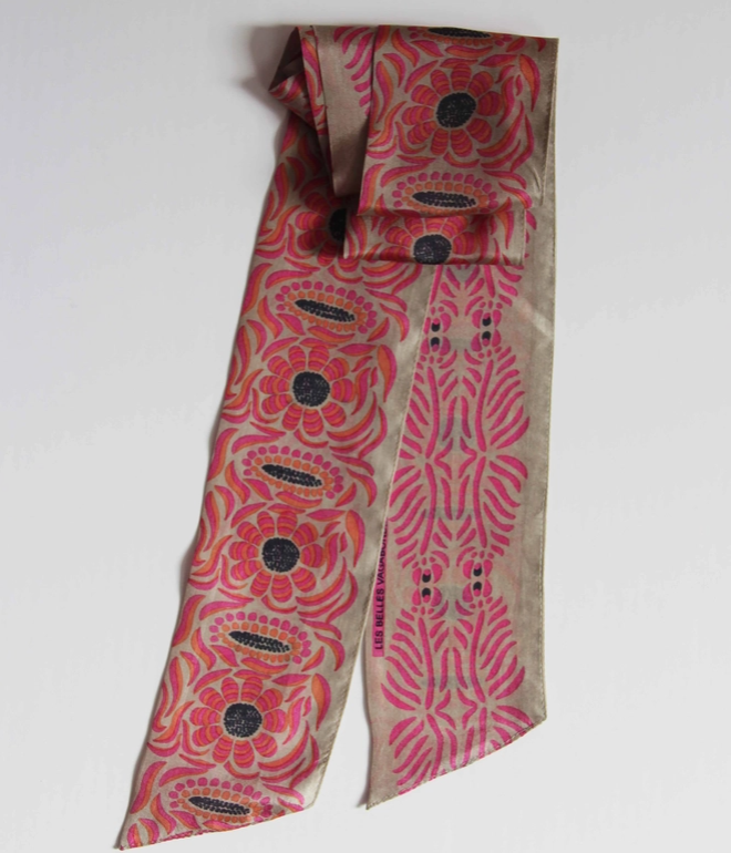 Bandeau soie  Les Belles Vagabondes 8 x 150 cm