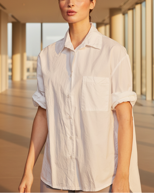 Chemise "boyfriend" oversize Sixty Days en coton - TU