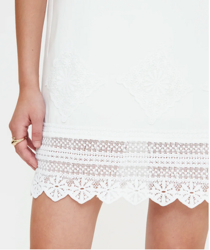 Robe WILD PONY blanche courte avec de dentelle