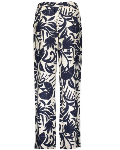 Pantalon Fleuri Navy Offwhite – Geisha