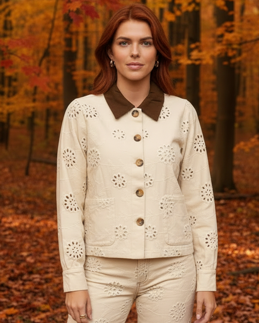 Veste Broderie Anglaise Irish Cream – Nümph