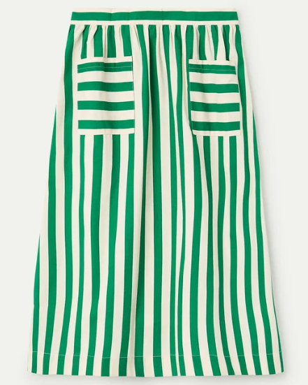 Jupe Midi rayée Vert Bambou – Compania Fantastica
