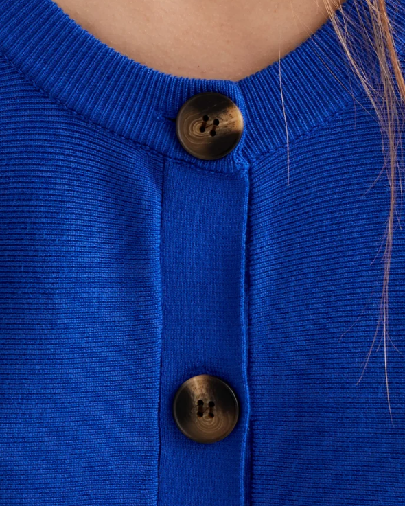 Cardigan Bleu à Gros Boutons – Compania Fantastica