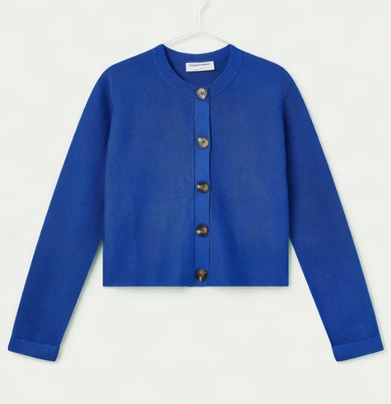 Cardigan Bleu à Gros Boutons – Compania Fantastica