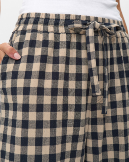 Pantalon à Carreaux marine Nuchikka Dark Sapphire – Nümph