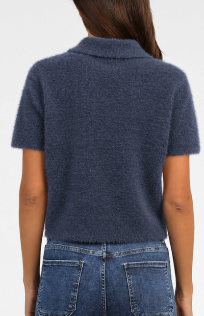 Pull col Polo à manches courtes Nancy – An'ge