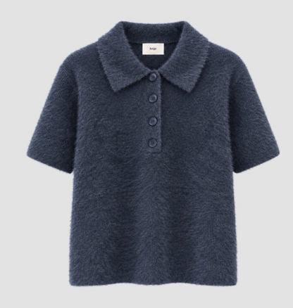 Pull col Polo à manches courtes Nancy – An'ge