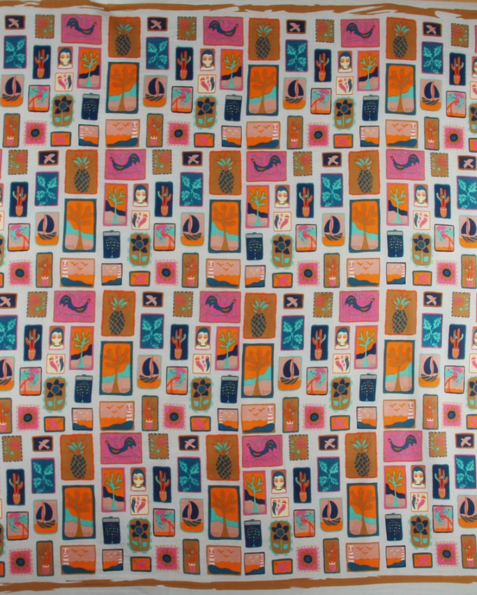 Foulard Les Belles Vagabondes Carré Coton Bio 100x100cm