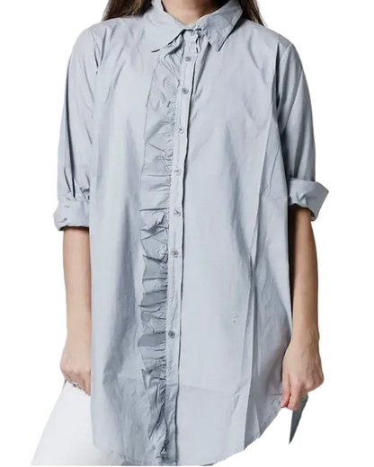 Chemise_Girlfriend_Sixty_Days_volants_en_coton_-_TU_gris perle